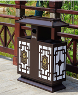 戶外復(fù)古景區(qū)分類(lèi)鋼制垃圾桶